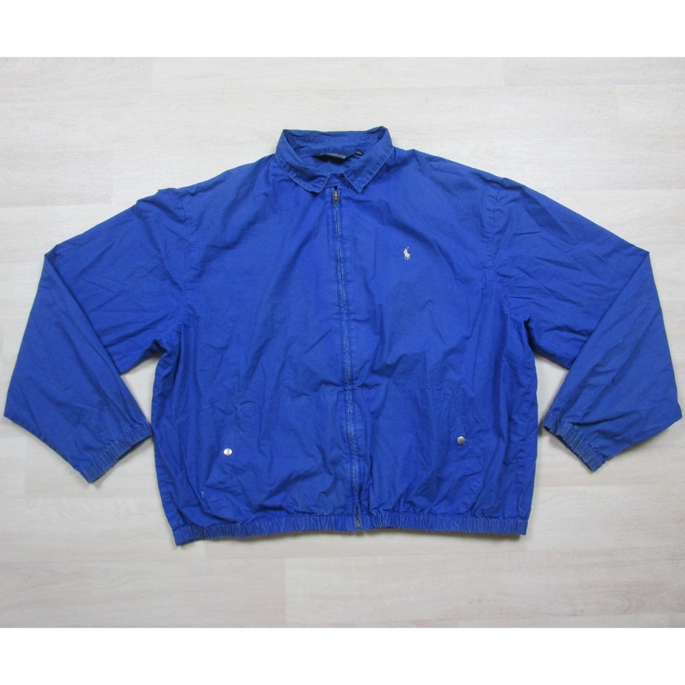 Vintage 80s Polo Ralph Lauren Harrington Jacket (XL) Preppy Golf Harbor Blue